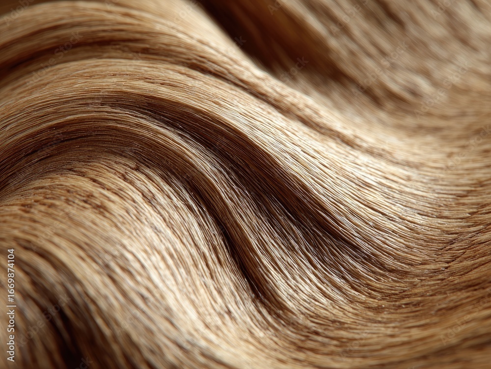 Fototapeta premium Close-up of flowing light brown hair