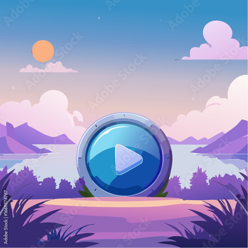 Blue-violet player buttons