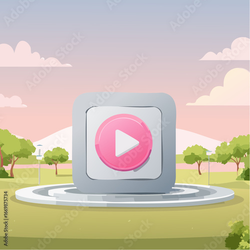 Pink-grey player buttons