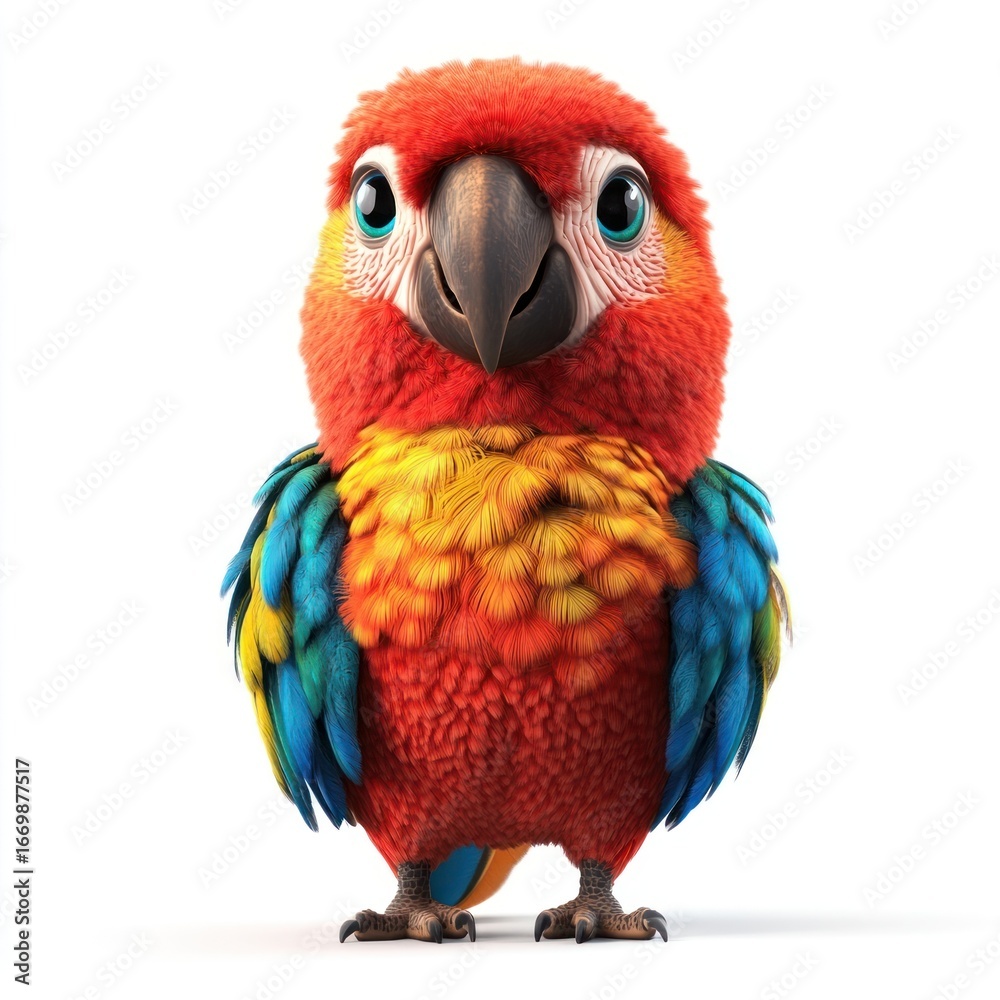 Obraz premium Macaw bird illustration colorful.