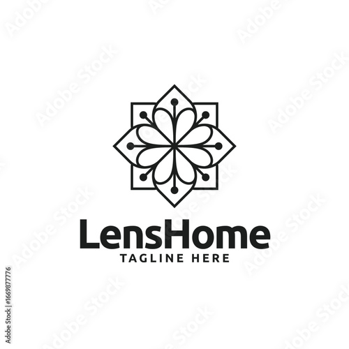 Flower mandala logo icon