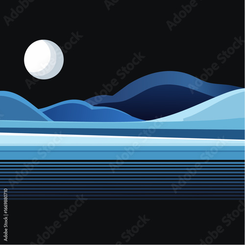 Black background with blue stripes