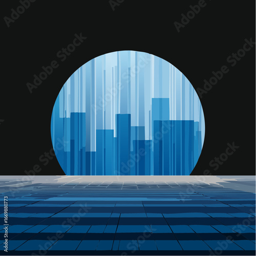 Black background with blue stripes