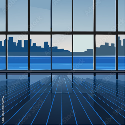 Black background with blue stripes