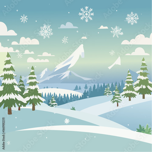 Background with snow flakes