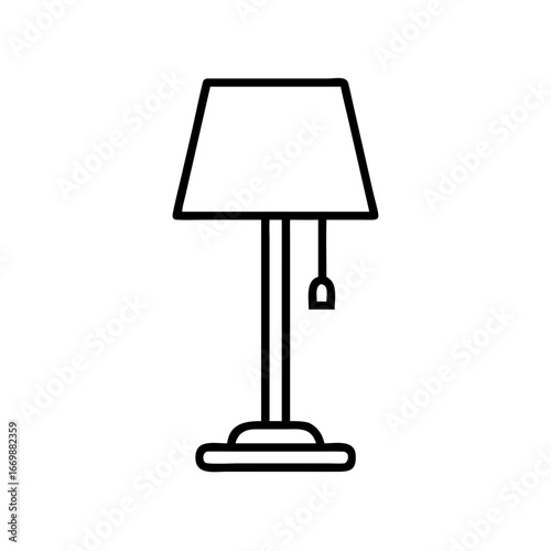 Floor lamp illustration for interior design lighting home decor and furniture shop online store use case