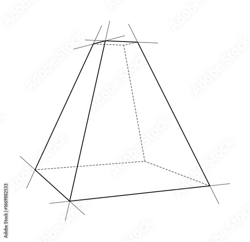 Geometric Wireframe Structure. Vector