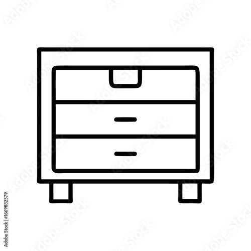 Outline furniture chest of drawers vector icon for storage bedroom furniture design ideas home decor