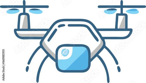 Drone Illustration Unmanned Aerial Vehicle Technology.