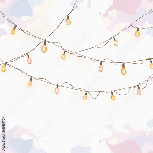 vector illustration of christmas lights