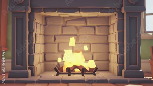 fireplace with burning candles