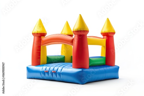 Colorful inflatable castle bounce house