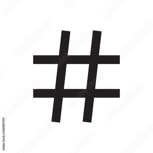 Hashtag icon. Hashtag symbol. Social Media icon. Vector illustration.