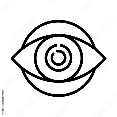 Eye vision sight look optical illustration vector graphic design concept for web and print use