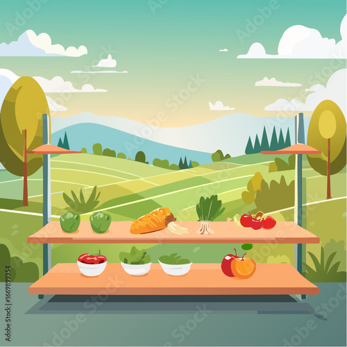 Stylish Display Shelf Showcasing Decorative Items, Modern Interior Design, Minimalist Aesthetic, Versatile Home Decor Piece.