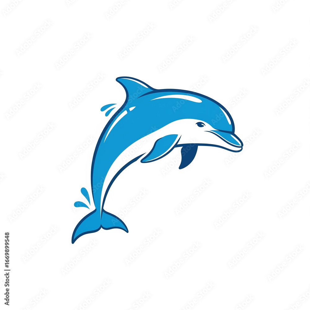 Obraz premium dolphin isolated on white background