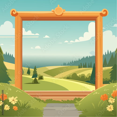 Isolated old vintage frame