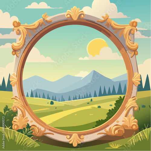 Isolated old vintage frame