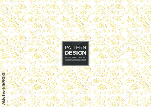 Retro abstract vector background with a floral pattern and place for text