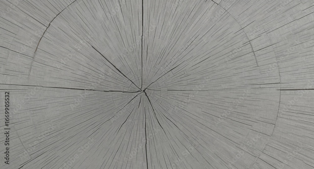 Fototapeta premium Concentric Texture. Gray Pattern of Radiating Lines and Surface Cracks.