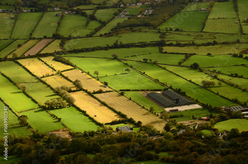 Stunning patchwork of Glenariff, the Queen of the Glens, in the Glens of Antrim, Northern Ireland 