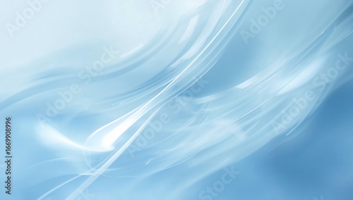 Pale Blue Serenity. An Abstract Composition of Light and Swirling Forms.