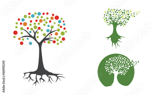 Tree leaf ecology nature  Healthy vegan concept element v4.30
