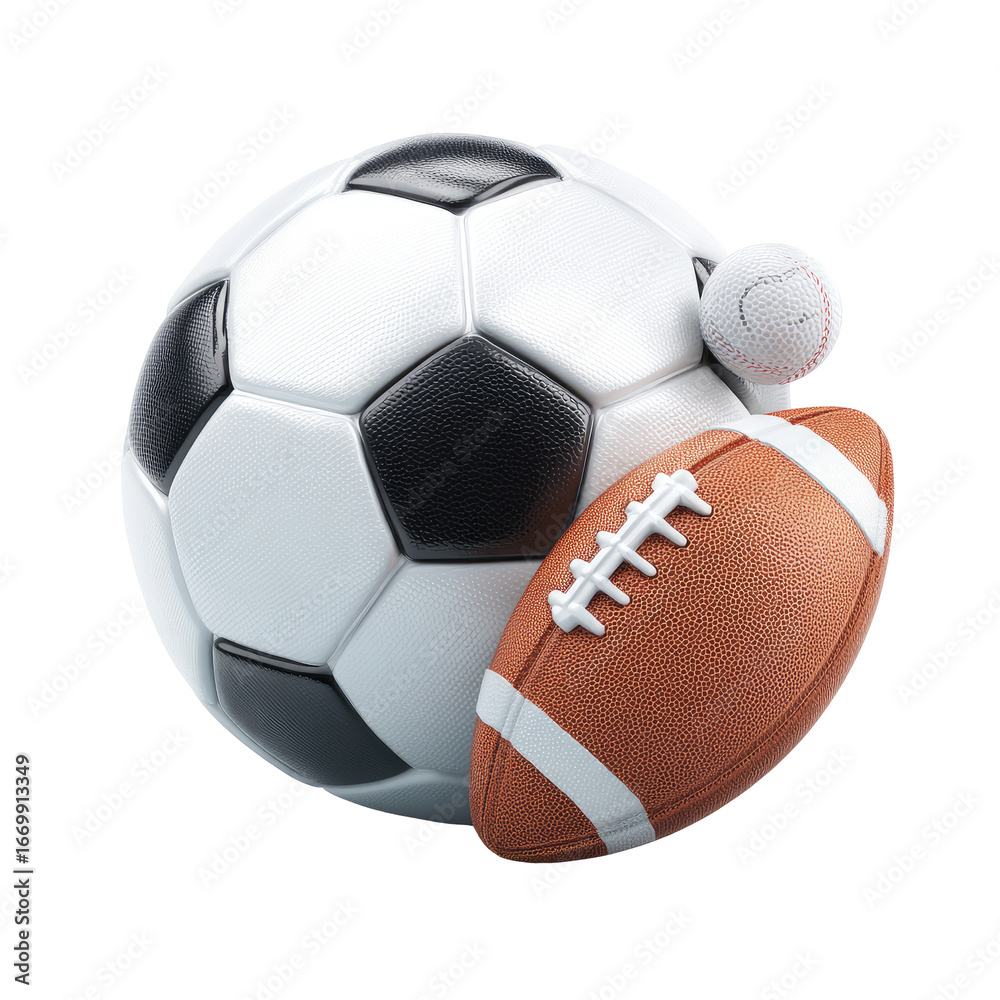 Soccer, baseball, and football icons Soccer, baseball, and football icons