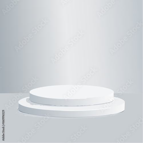 Empty podium on light grey background