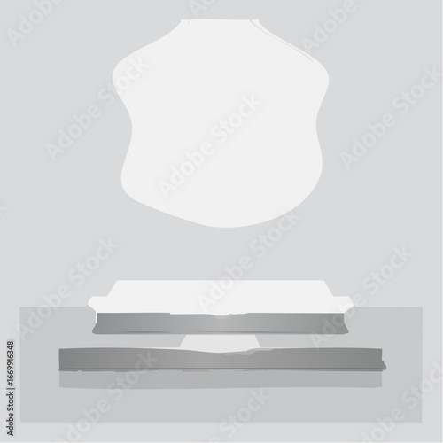 Empty podium on light grey background