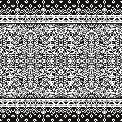 Abstract geometric tribal ethnic oriental ikat folklore diamonds traditional seamless pattern design for background carpet wallpaper clothing fabric wrapping 