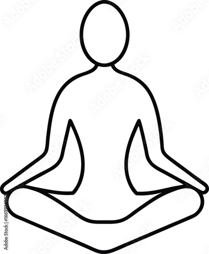 vector illustration of a yoga pose
