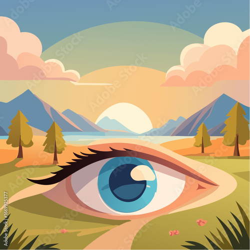 Eye icon vector