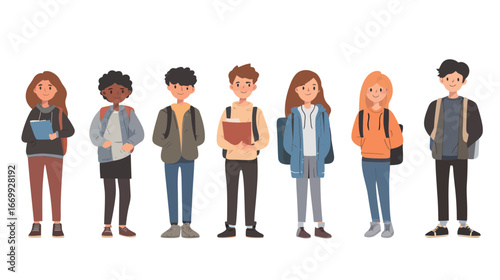 Young Student Illustration Vector Graphic Design – Cute School Kid Artwork