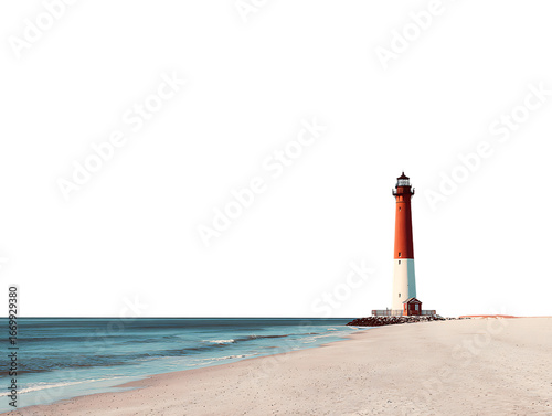 Iconic Barnegat Lighthouse Coastal Landmark Artwork