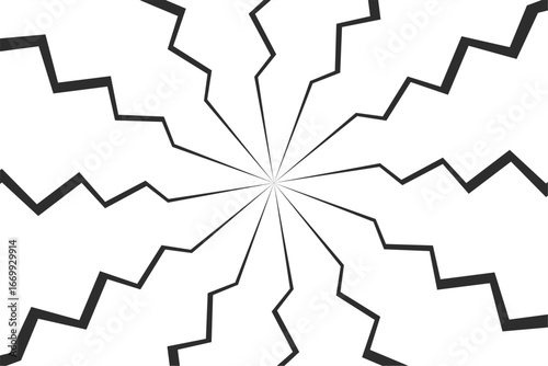 Comic manga explosion backgrounds, motion effects, or movement. Radial speed lines and abstract patterns for comic explosions, flashes, or explosion action. Design illustrations.
