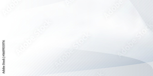 Minimal white abstract background with smooth gradient waves and subtle lines. modern creative trendy design
