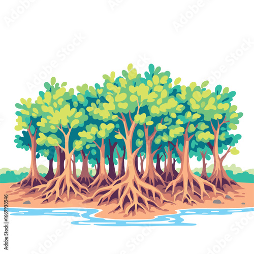 Mangrove Trees Illustration