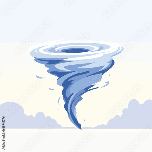 Tornado whirlwind natural disaster scene