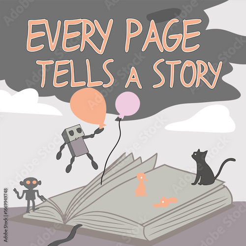 every page tell a story social post