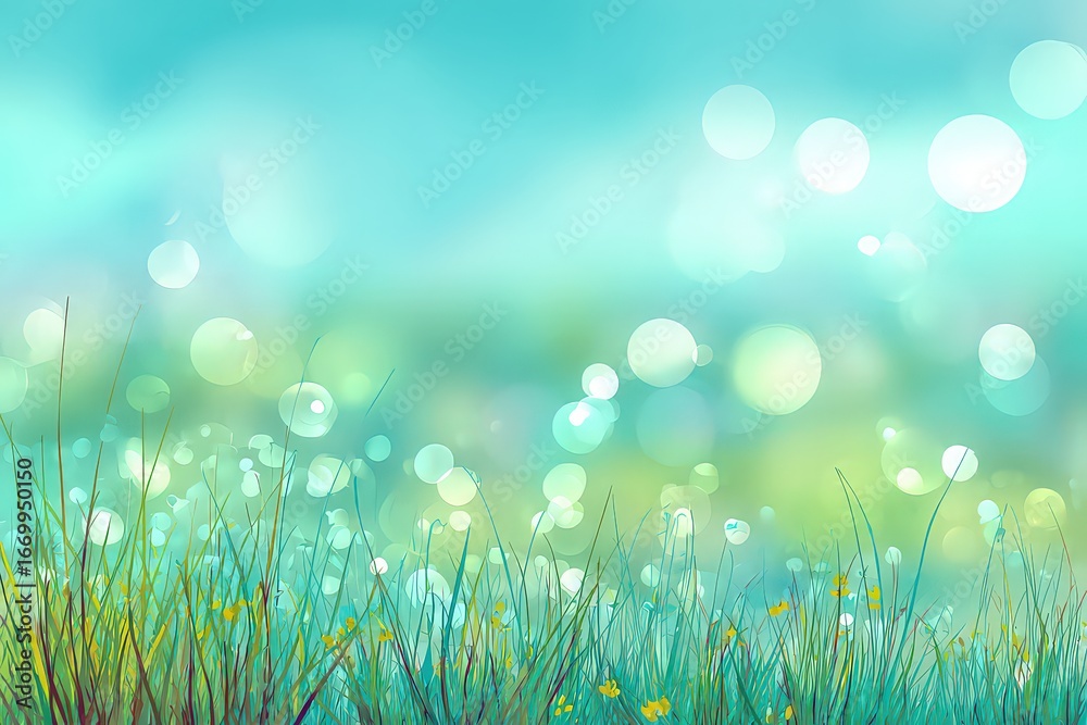 Obraz premium Abstract Meadow Background With Blurry Colors