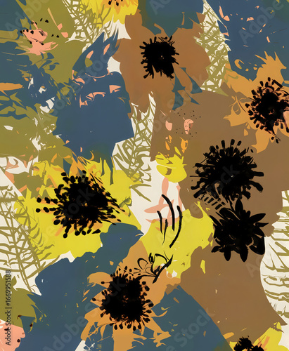 Yellow Ochre Florals