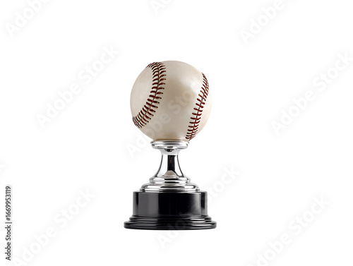 Baseball Trophy Illustration On White Background