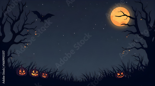 Halloween background with copy space area 