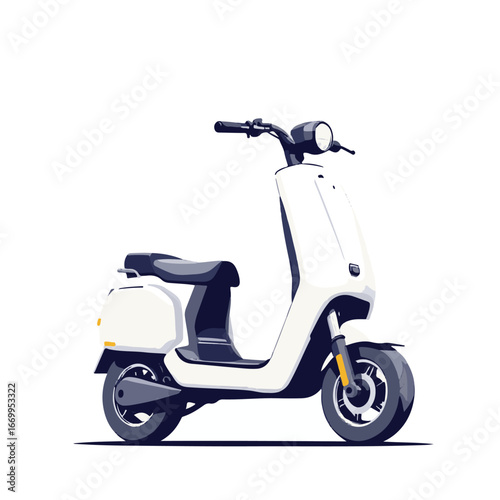 Modern electric scooter illustration