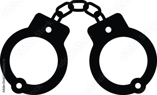 Capture handcuffs vector icon.
