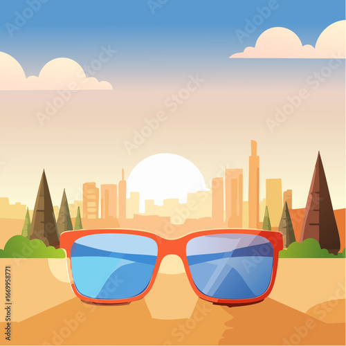 3d glasses vector