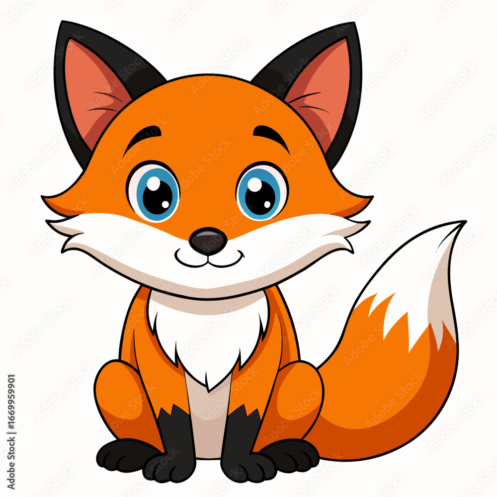Obraz premium funny fox cartoon