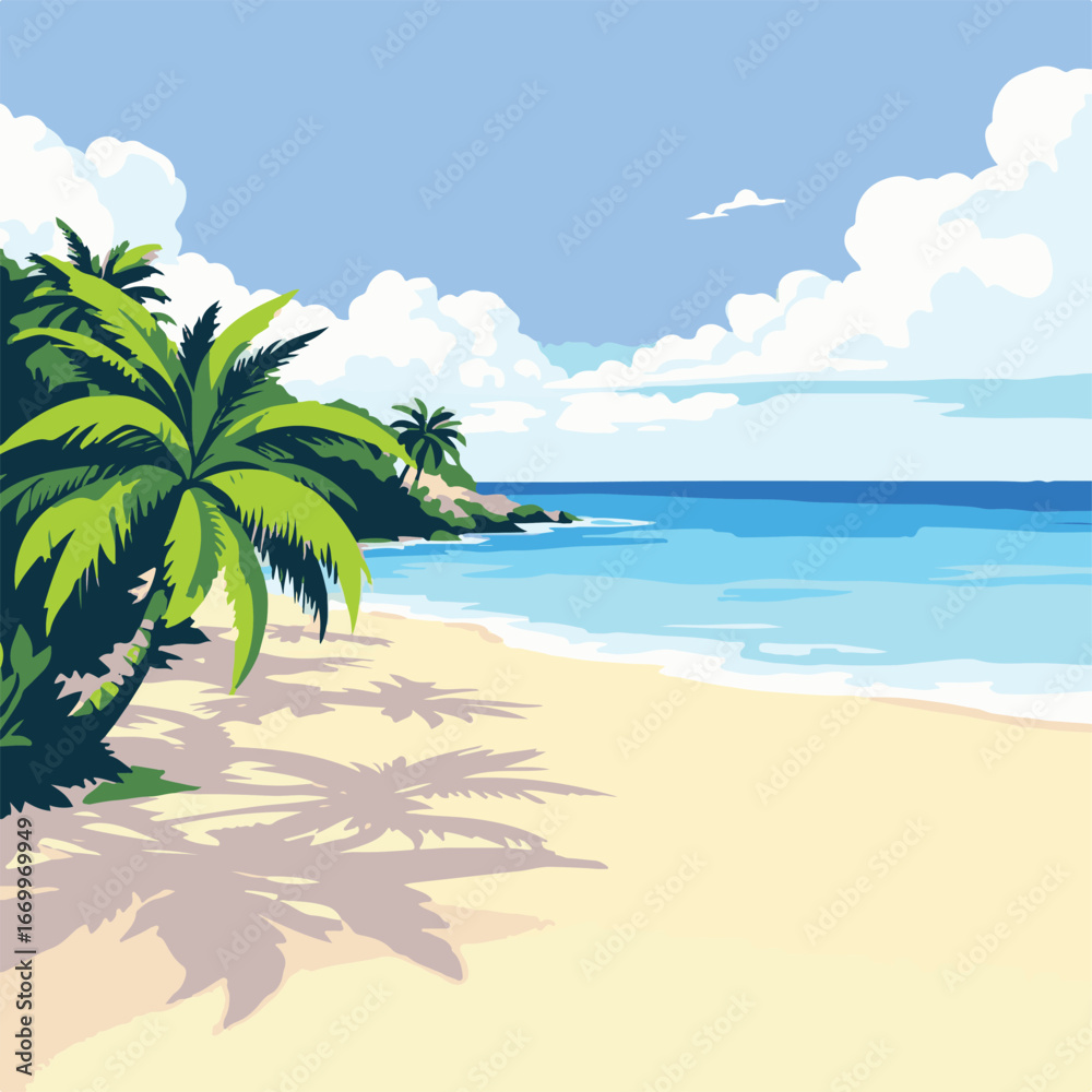 Obraz premium Vibrant floral meadow with tropical colors