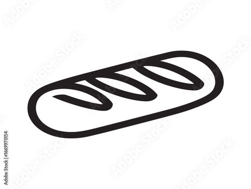 Bakery shop icon with delicious pastry in clean vector style
